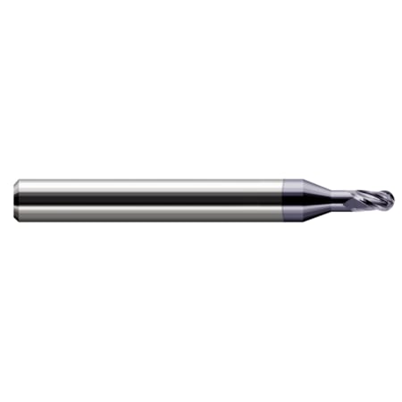 Miniature End Mill - Ball - Long Reach, Stub Flute, 0.0550